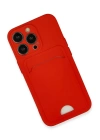 BFS  iPhone 13 Pro Kılıf Kelvin Kartvizitli Silikon - Kırmızı
