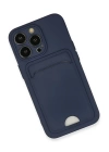 BFS  iPhone 13 Pro Kılıf Kelvin Kartvizitli Silikon - Lacivert