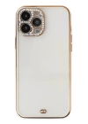 BFS  iPhone 13 Pro Kılıf Liva Taşlı Silikon - Beyaz