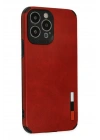 BFS  iPhone 13 Pro Kılıf Loop Deri Silikon - Kırmızı