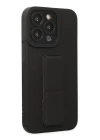 BFS  iPhone 13 Pro Kılıf Mega Standlı Silikon - Siyah