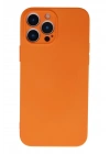 BFS iPhone 13 Pro Kılıf Nano içi Kadife Silikon - Turuncu