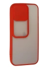 BFS  iPhone 13 Pro Kılıf Palm Buzlu Kamera Sürgülü Silikon - Kırmızı