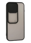 BFS  iPhone 13 Pro Kılıf Palm Buzlu Kamera Sürgülü Silikon - Siyah