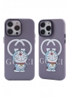 BFS iPhone 13 Pro Kılıf Prada Desenli Kapak - Prada Mor - 3