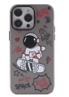 BFS  iPhone 13 Pro Kılıf Prada Desenli Kapak - Prada Siyah - 1