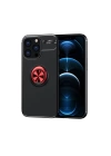 BFS  iPhone 13 Pro Kılıf Range Yüzüklü Silikon - Siyah-Kırmızı