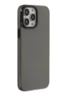 BFS  iPhone 13 Pro Max Kılıf Anka PC Sert Metal Kapak - Siyah