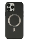 BFS  iPhone 13 Pro Max Kılıf Coco Deri Magneticsafe Silikon - Siyah