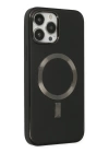 BFS  iPhone 13 Pro Max Kılıf Coco Deri Magneticsafe Silikon - Siyah