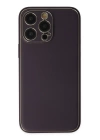 BFS  iPhone 13 Pro Max Kılıf Coco Deri Silikon Kapak - Derin Mor