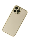 BFS  iPhone 13 Pro Max Kılıf Coco Deri Silikon Kapak - Gold