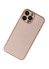 BFS  iPhone 13 Pro Max Kılıf Coco Deri Silikon Kapak - Pudra