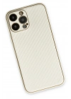 BFS  iPhone 13 Pro Max Kılıf Coco Karbon Silikon - Beyaz