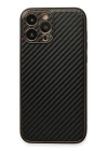 BFS  iPhone 13 Pro Max Kılıf Coco Karbon Silikon - Siyah