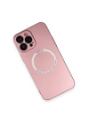BFS  iPhone 13 Pro Max Kılıf Jack Magneticsafe Lens Silikon - Rose Gold