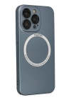 BFS  iPhone 13 Pro Max Kılıf Jack Magneticsafe Lens Silikon - Sierra Blue