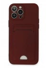 BFS iPhone 13 Pro Max Kılıf Kelvin Kartvizitli Silikon - Bordo