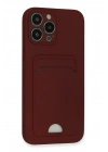 BFS iPhone 13 Pro Max Kılıf Kelvin Kartvizitli Silikon - Bordo