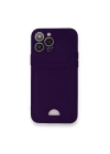 BFS  iPhone 13 Pro Max Kılıf Kelvin Kartvizitli Silikon - Derin Mor