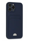 BFS  iPhone 13 Pro Max Kılıf Kelvin Kartvizitli Silikon - Lacivert