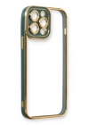 BFS  iPhone 13 Pro Max Kılıf Liva Lens Silikon - Yeşil
