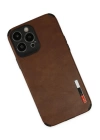 BFS  iPhone 13 Pro Max Kılıf Loop Deri Silikon - Kahverengi