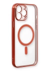 BFS  iPhone 13 Pro Max Kılıf Magneticsafe Lazer Silikon - Kırmızı