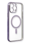 BFS  iPhone 13 Pro Max Kılıf Magneticsafe Lazer Silikon - Mor