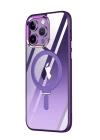 BFS  iPhone 13 Pro Max Kılıf  Magneticsafe Standlı Kapak - Derin Mor