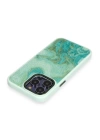 BFS  iPhone 13 Pro Max Kılıf Moda Simli Kapak - Yeşil