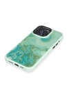 BFS  iPhone 13 Pro Max Kılıf Moda Simli Kapak - Yeşil