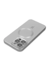 BFS  iPhone 13 Pro Max Kılıf Moshi Lens Magneticsafe Silikon - Gümüş