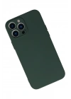 BFS  iPhone 13 Pro Max Kılıf Nano içi Kadife Silikon - Koyu Yeşil