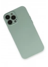 BFS  iPhone 13 Pro Max Kılıf Nano içi Kadife Silikon - Su Yeşili