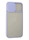 BFS  iPhone 13 Pro Max Kılıf Palm Buzlu Kamera Sürgülü Silikon - Lila