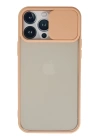 BFS  iPhone 13 Pro Max Kılıf Palm Buzlu Kamera Sürgülü Silikon - Pembe