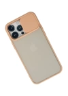 BFS  iPhone 13 Pro Max Kılıf Palm Buzlu Kamera Sürgülü Silikon - Pembe
