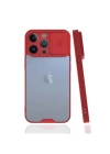 BFS  iPhone 13 Pro Max Kılıf Platin Kamera Koruma Silikon - Kırmızı