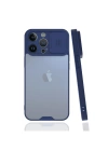 BFS  iPhone 13 Pro Max Kılıf Platin Kamera Koruma Silikon - Lacivert