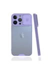 BFS  iPhone 13 Pro Max Kılıf Platin Kamera Koruma Silikon - Lila