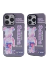 BFS  iPhone 13 Pro Max Kılıf Prada Desenli Kapak - Prada Mor - 1
