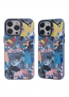 BFS iPhone 13 Pro Max Kılıf Prada Desenli Kapak - Prada Pembe - 1