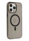 BFS  iPhone 13 Pro Max Kılıf Tron Şeffaf Magsafe Kapak - Siyah