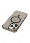 BFS  iPhone 13 Pro Max Kılıf Tron Şeffaf Magsafe Kapak - Siyah