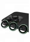 BFS  iPhone 13 Pro Raze Metal Kamera Lens - Yeşil