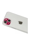 BFS  iPhone 13 Rainbow Kamera Lens Koruma Cam - Koyu Kırmızı