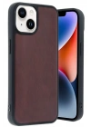 BFS  iPhone 14 Kılıf Aras Deri Kapak - Bordo