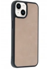 BFS  iPhone 14 Kılıf Aras Deri Kapak - Pudra