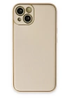 BFS  iPhone 14 Kılıf Coco Deri Silikon Kapak - Gold